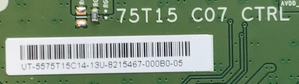 T-CON PARA TV SONY / NUMERO DE PARTE 55.75T15.C14 / 75T15 C07 CTRL / 5575T15C14 / PANEL HDBO075DDU02 / MODELO XR-75Z9J / XR75Z9J - Imagen 2